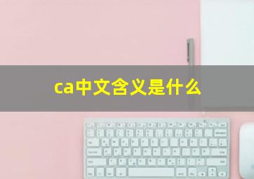 ca中文含义是什么