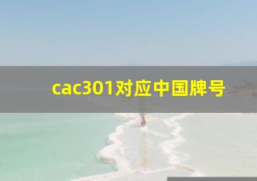 cac301对应中国牌号