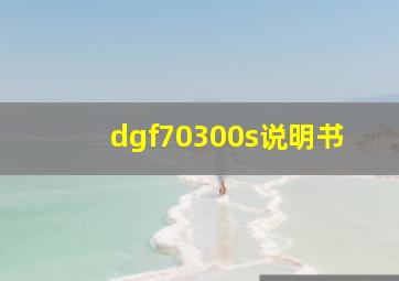 dgf70300s说明书