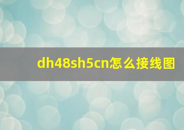 dh48sh5cn怎么接线图