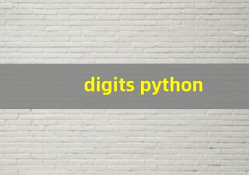 digits python