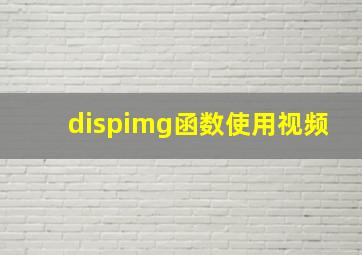 dispimg函数使用视频