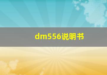 dm556说明书