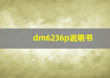 dm6236p说明书