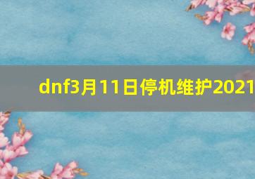 dnf3月11日停机维护2021