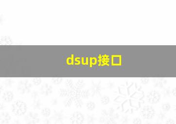 dsup接口