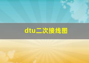 dtu二次接线图