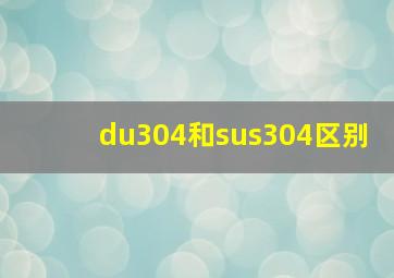 du304和sus304区别