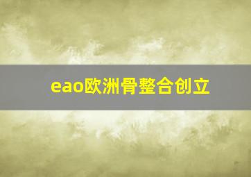 eao欧洲骨整合创立