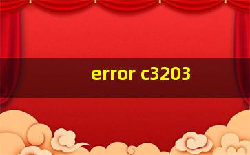 error c3203