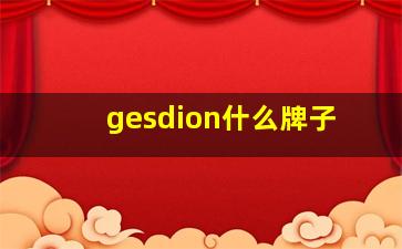 gesdion什么牌子