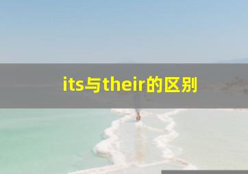 its与their的区别