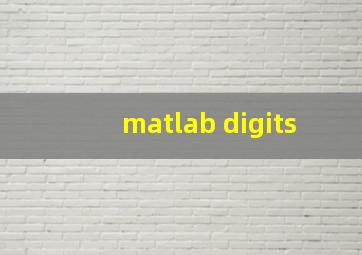 matlab digits