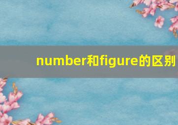 number和figure的区别