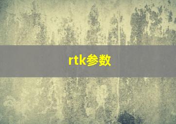 rtk参数