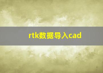 rtk数据导入cad