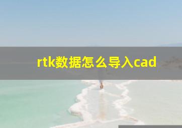 rtk数据怎么导入cad