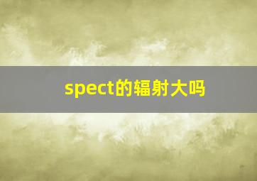 spect的辐射大吗