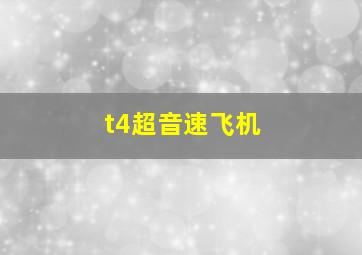 t4超音速飞机