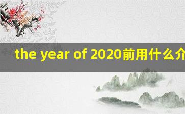 the year of 2020前用什么介词