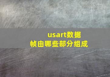 usart数据帧由哪些部分组成