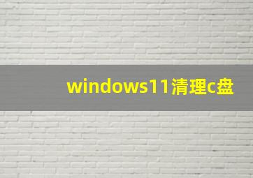 windows11清理c盘