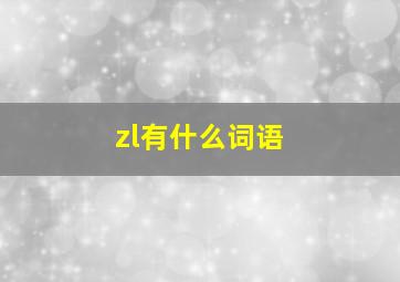 zl有什么词语