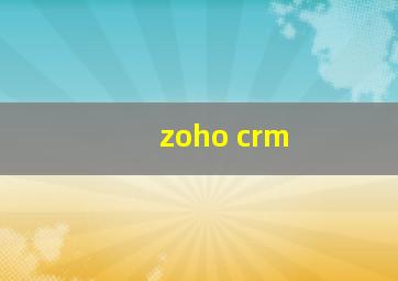 zoho crm